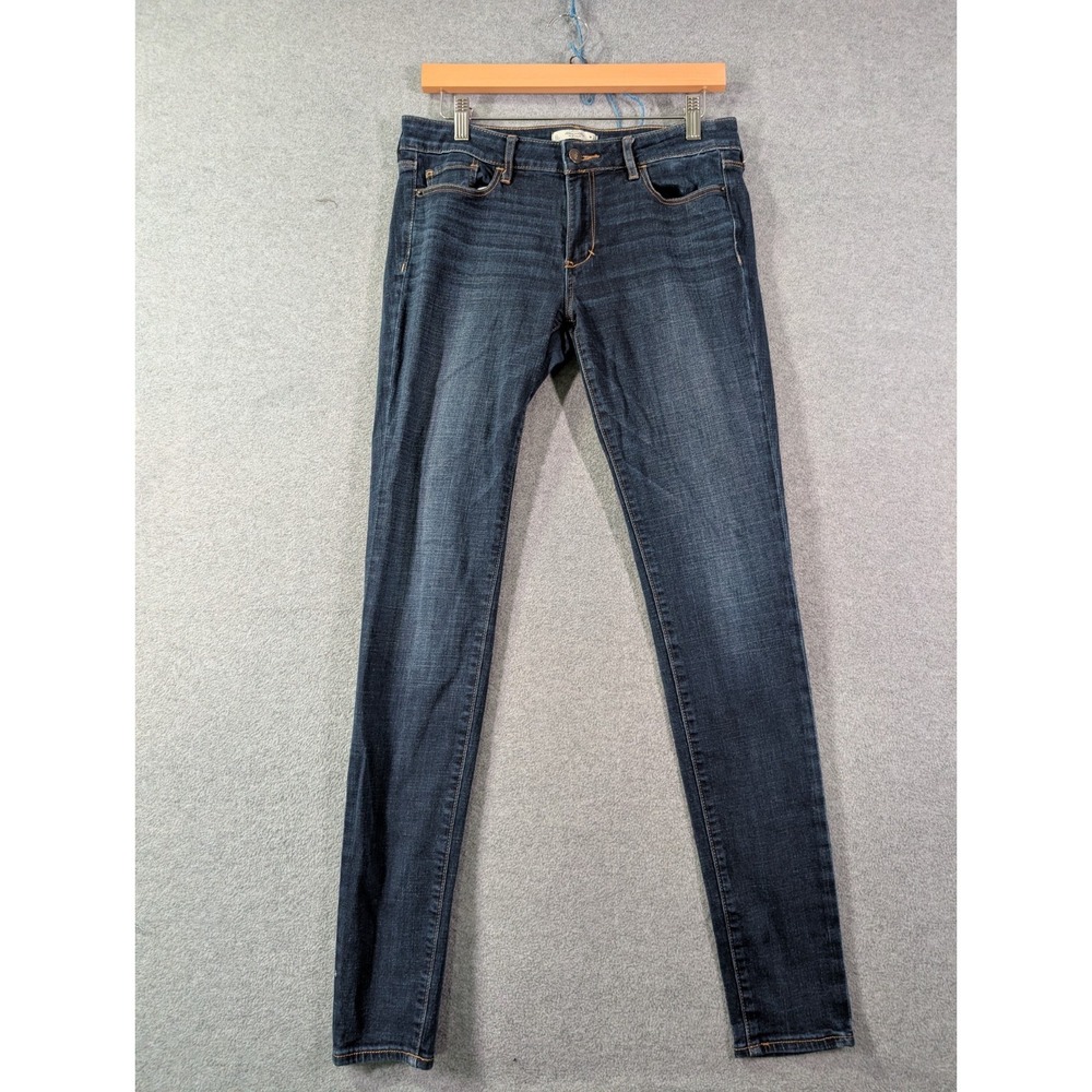 Abercrombie & Fitch Women's Skinny Jeans Size 6L W28 L33 Dark Wash Stretch Denim
